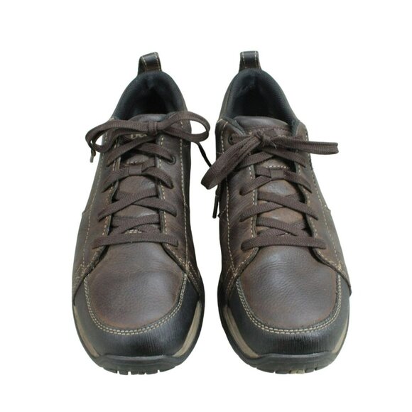 LL Bean Traverse Brown Leather Lace Up Low Top Trail Hiking Shoes Size 10 M - Picture 4 of 9